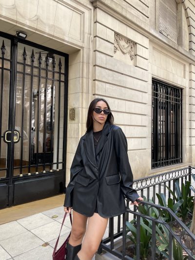 Blazer Oversize Cuerina - Imagen 3