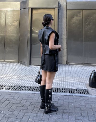 Chaleco Biker Cuerina negro - Imagen 5