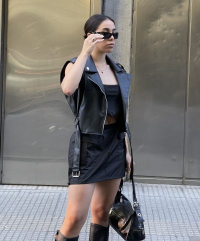 Chaleco Biker Cuerina negro - Imagen 6