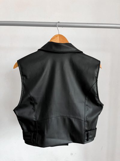 Chaleco Biker Cuerina negro - Imagen 7