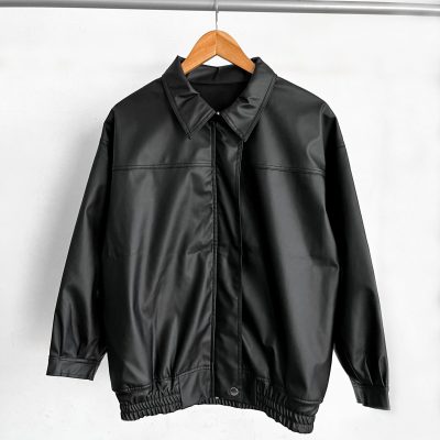 Campera Bomber Oversize Cuerina