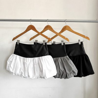 Pollera Globo con cintura cuerina