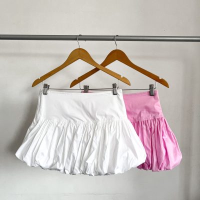 Pollera globo poplin liso