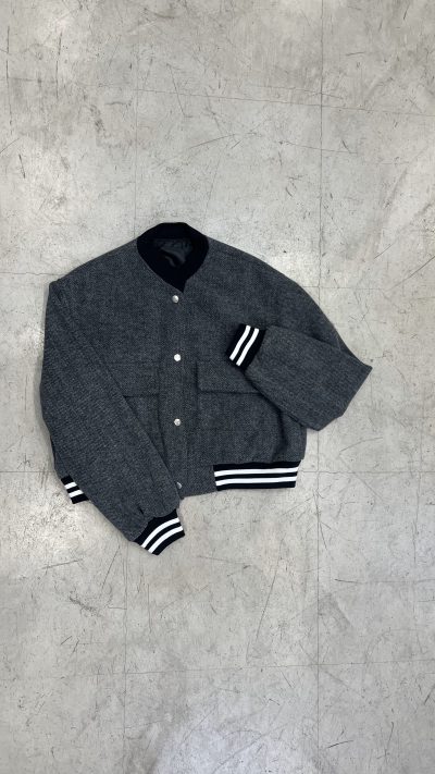 Campera bomber de Paño Gris - Imagen 2
