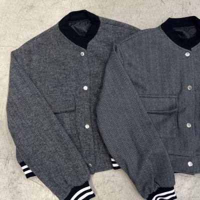 Campera bomber de Paño Gris