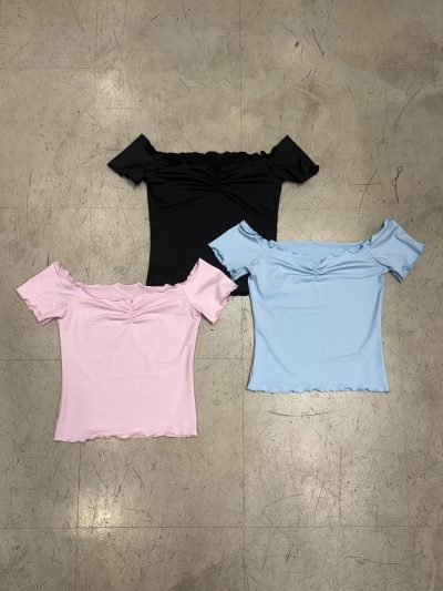 Remera Manga Corta  Hombros Descubiertos de Microfibra - Imagen 2