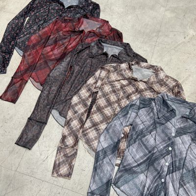 Camisa de tul estampado