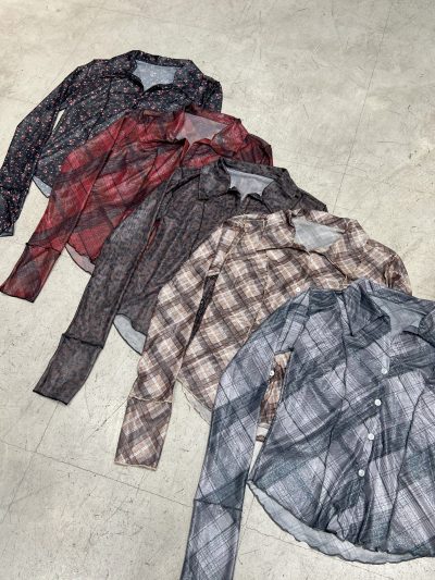 Camisa de tul estampado