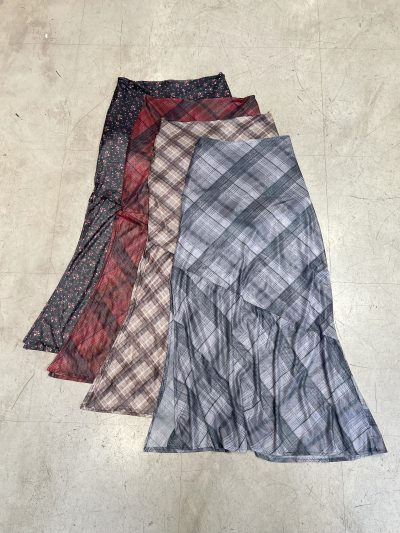 Pollera larga de tul estampado sirena