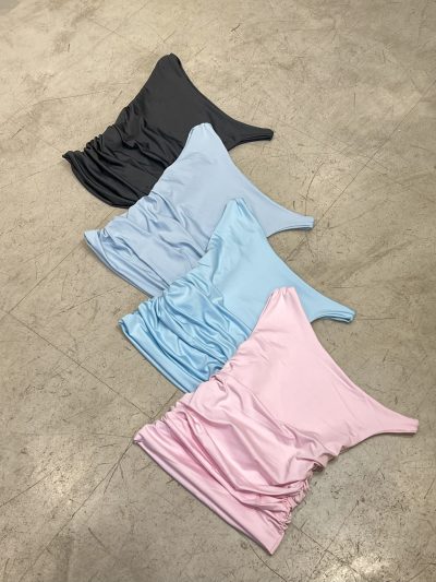 Remera musculosa con frunce de microfibra - Imagen 2