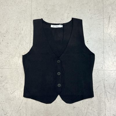 Chaleco Negro Hilo c/ botones (#8056)