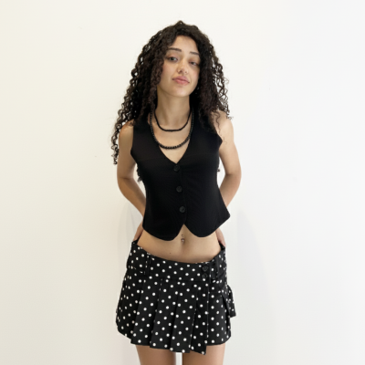 Chaleco Negro Hilo c/ botones (#8056)