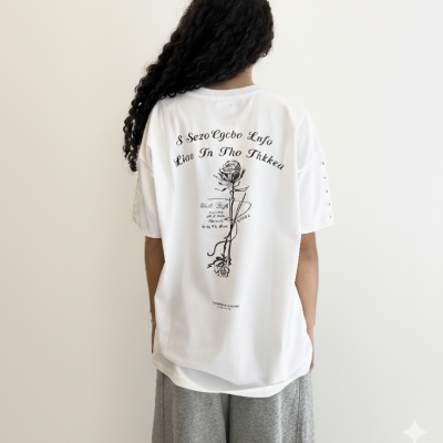 Remeron espalda Estampa c/ ojalillo en mangas (#8055)