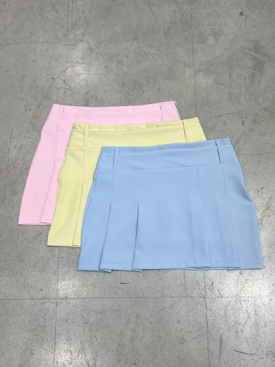 Pollera plizada doble cintura (crep sastrero) - Imagen 2
