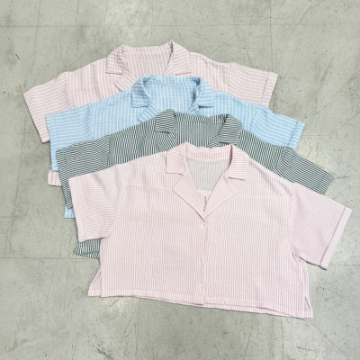 Camisa Rayada m/corta (lino)