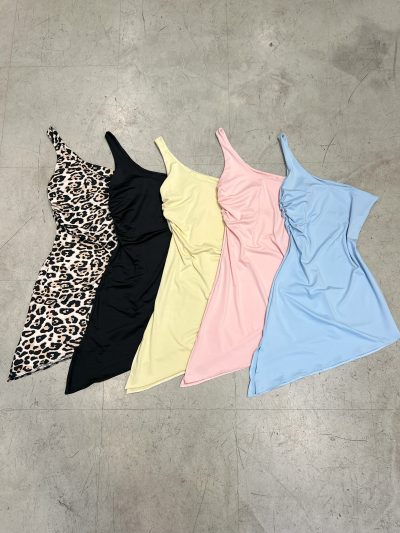 Vestido un solo hombro c/ tajo