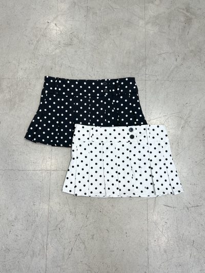 Pollera Tableada Tiro Bajo Lunares (bengalina) - Imagen 2