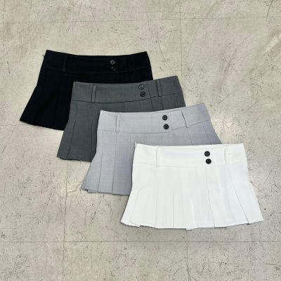 Pollera Tableada Tiro Bajo (crep)