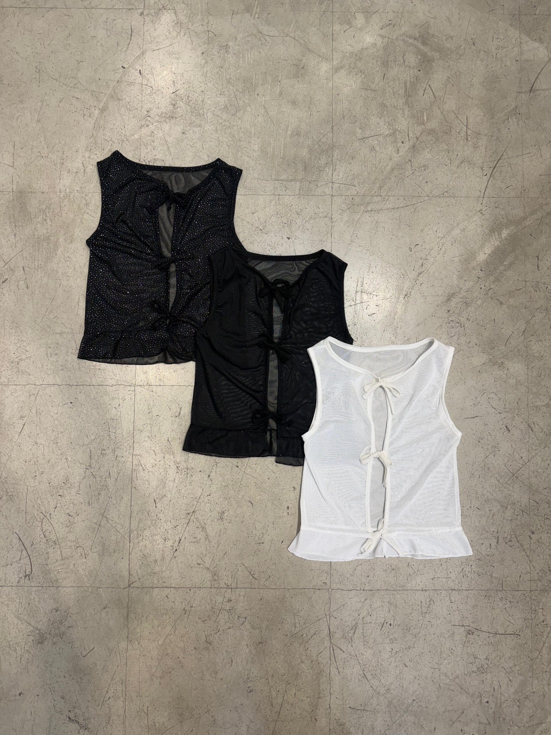 Musculosa con tiras (microtul glitter)