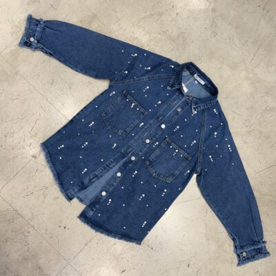 Camisa Denim Oversize c. Perlas