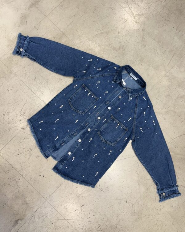 Camisa Denim Oversize c. Perlas