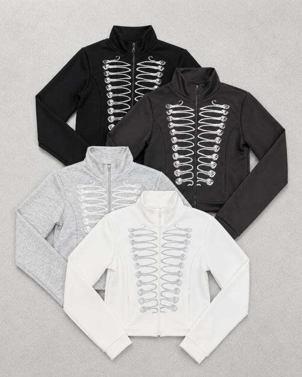 Campera c. bolsillos Estampada (soft scuba)