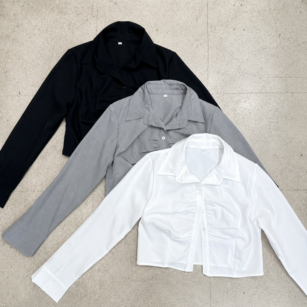 CamisaCorta m.larga c/Frunce