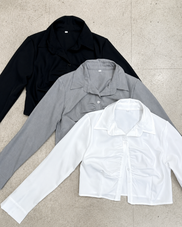 Camisa Corta m.larga c/Frunce