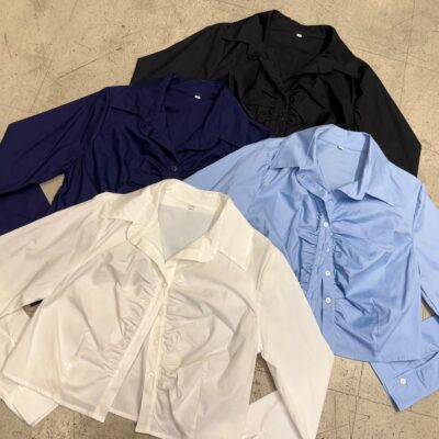 Camisa Corta c/Frunce (poplin)