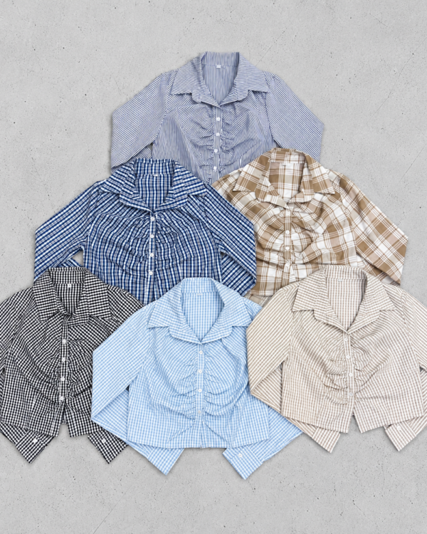 Camisa Corta c. Frunce m.larga