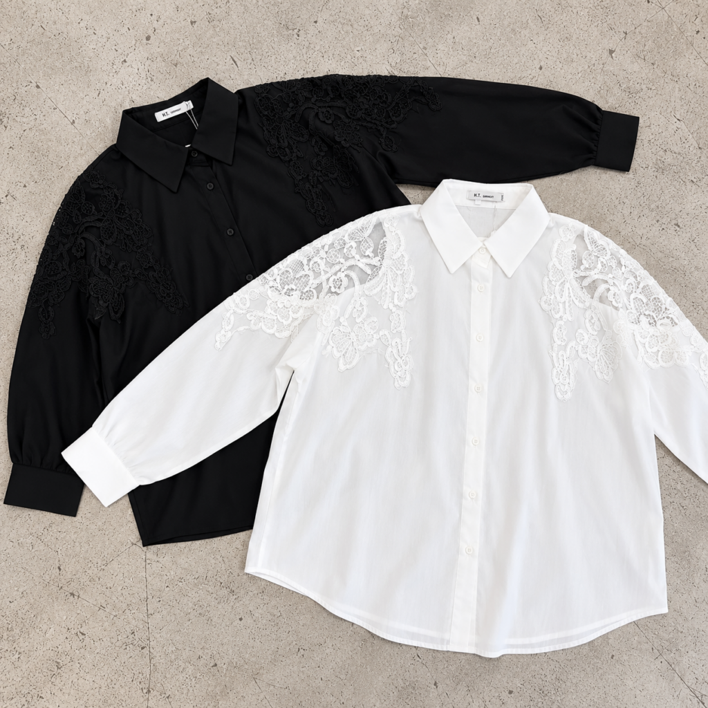 Camisa m.larga Hombro Brodery