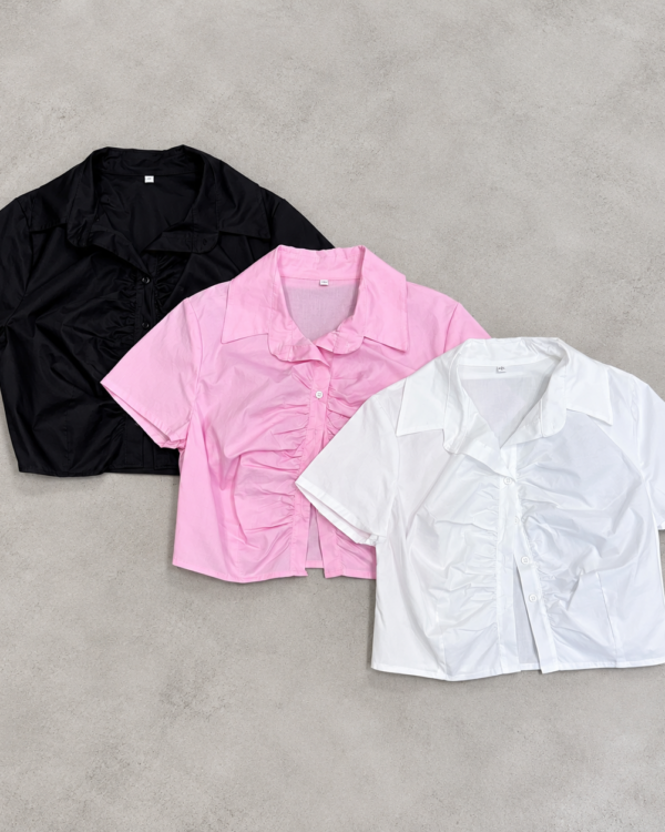 Camisa m.Corta c. Frunce (poplin)
